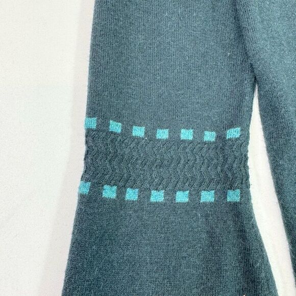 Smartwool Sweater Womens Large Bell Sleeve Teal Green Merino Wool Everglade - Picture 2 of 9